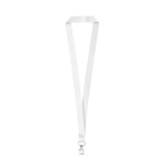 EU-made RPET lanyard with trigger clip white colour