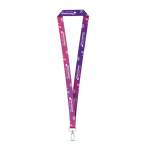 Polyester lanyard for sublimation with oval carabiner various colours