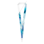 Polyester lanyard for sublimation with oval carabiner main view