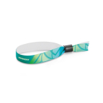 Polyester lanyard wristband for sublimation with safety fastener white colour