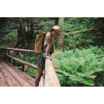 Paper straw hat with black polyester band beige colour ambient view