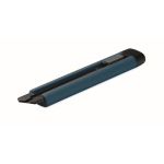 Retractable plastic utility knife with carbon steel blade and replacements blue colour