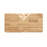 Bamboo salt and pepper shaker set with magnetic connection wood colour ninth view