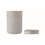 Plastic and silicone cup with sliding lid 330 ml grey colour third view