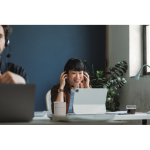 Plastic and silicone cup with sliding lid 330 ml grey colour second ambient view