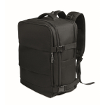 Expandable cabin backpack in RPET 600D polyester 15'' black colour second view