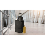 Expandable cabin backpack in RPET 600D polyester 15'' black colour ambient view