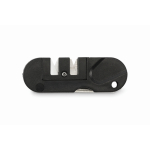 Pocket knife sharpener in plastic case black colour