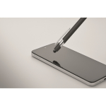 Recycled aluminium pen with rubber finish blue ink black colour fifth photographic view