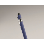 Recycled aluminium pen with rubber finish blue ink royal blue colour fourth photographic view