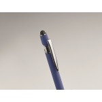 Recycled aluminium pen with rubber finish blue ink royal blue colour sixth photographic view