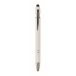 Recycled aluminium pen with rubber finish blue ink second view