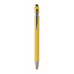 Recycled aluminium pen with rubber finish blue ink second view