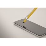 Recycled aluminium pen with rubber finish blue ink fifth photographic view