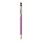Recycled aluminium pen with rubber finish blue ink second view