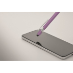 Recycled aluminium pen with rubber finish blue ink fifth photographic view