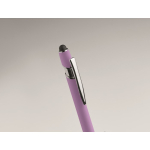 Recycled aluminium pen with rubber finish blue ink sixth photographic view