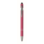 Recycled aluminium pen with rubber finish blue ink second view