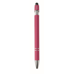 Recycled aluminium pen with rubber finish blue ink fourth view