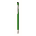 Recycled aluminium pen with rubber finish blue ink second view