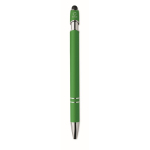 Recycled aluminium pen with rubber finish blue ink fourth view