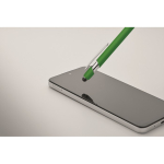 Recycled aluminium pen with rubber finish blue ink fifth photographic view