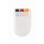 Body paint stick with different flags in case yellow colour