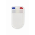 Body paint stick with different flags in case royal blue colour