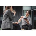 Cooler bag with temperature indicator and short handles 5L black colour second ambient view