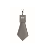 Color RPET cleaning cloth with hanging hook grey colour view with print area