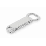 Zinc alloy truck-shaped bottle opener matt silver colour