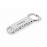 Zinc alloy truck-shaped bottle opener matt silver colour main view