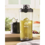 Portable rechargeable blender with spout lid 600 ml black colour main ambient view