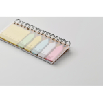 Compact ring-bound notes set with assorted sticky notes beige colour third photographic view