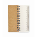 Compact ring-bound notes set with assorted sticky notes beige colour fifth view