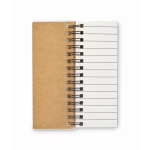 Compact ring-bound notes set with assorted sticky notes beige colour sixth view