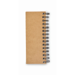 Compact ring-bound notes set with assorted sticky notes beige colour seventh view