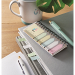 Compact ring-bound notes set with assorted sticky notes main ambient view