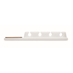 Silicone cable organizer with bamboo detail white colour second view