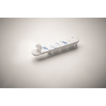 Silicone cable organizer with bamboo detail white colour sixth photographic view