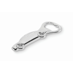 Zinc alloy car-shaped bottle opener matt silver colour