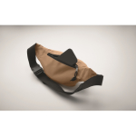 RPET 600D polyester waist bag with zippers khaki colour fifth photographic view