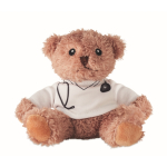 Medical polyester plush with printed white T-shirt white colour