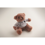 Medical polyester plush with printed white T-shirt white colour fourth photographic view