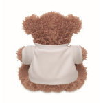 Medical polyester plush with printed white T-shirt white colour fifth view