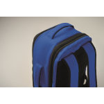 RPET polyester cabin backpack with trolley strap 15'' royal blue colour seventh photographic view