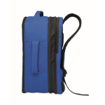 RPET polyester cabin backpack with trolley strap 15'' royal blue colour
