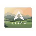 Rectangular PVC-laminated magnet for corporate branding white colour main view