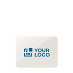 Rectangular PVC-laminated magnet for corporate branding white colour view with print area