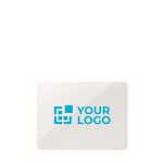 Rectangular PVC-laminated magnet for direct marking white colour view with print area